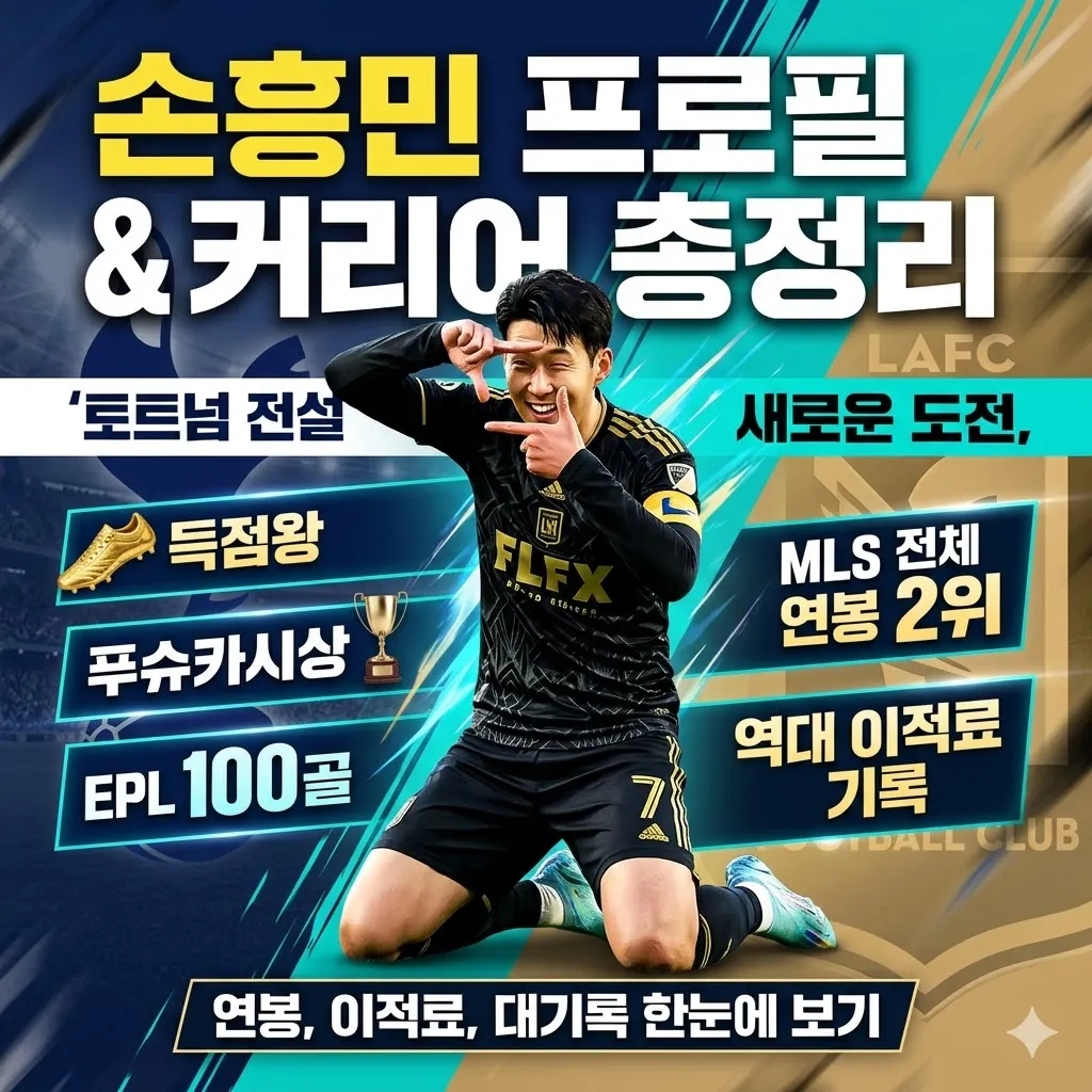 손흥민 프로필 및 연봉 이적료 기록까지 한눈에 보기