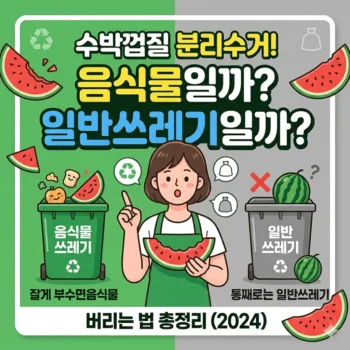 수박껍질 분리수거 음식물일까 일반쓰레기일까 버리는법 총정리