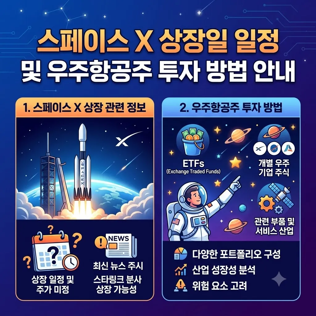 스페이스 x 상장일 일정 및 우주항공주 투자 방법 안내