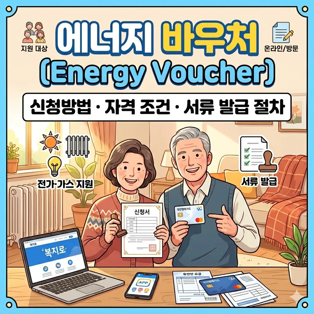 에너지 바우처 신청방법 자격 조건과 에너지 바우처 서류 발급 절차
