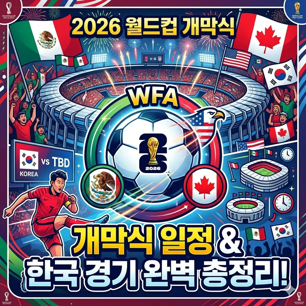 월드컵 개막식 일정 및 대한민국 조별리그 경기 시간 총정리