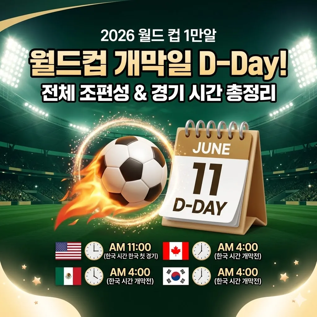 월드컵 개막일 | D-Day! 전체 조편성과 역대급 개막전 경기 시간 안내