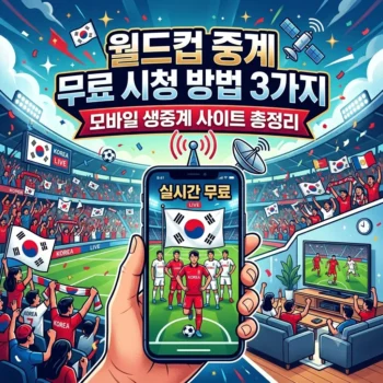 월드컵 중계 무료 시청 방법 3가지 및 모바일 생중계 사이트 총정리