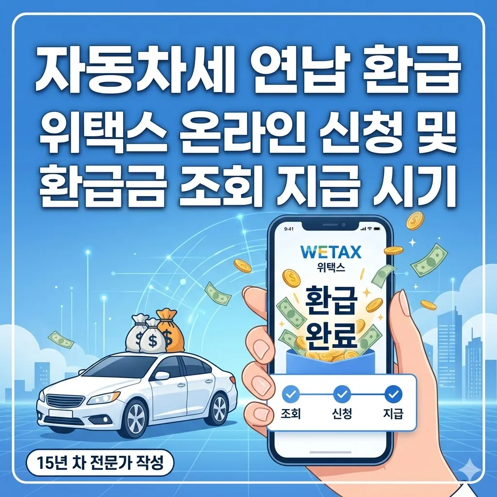 자동차세 연납 환급 위택스 온라인 신청 및 환급금 조회 지급 시기