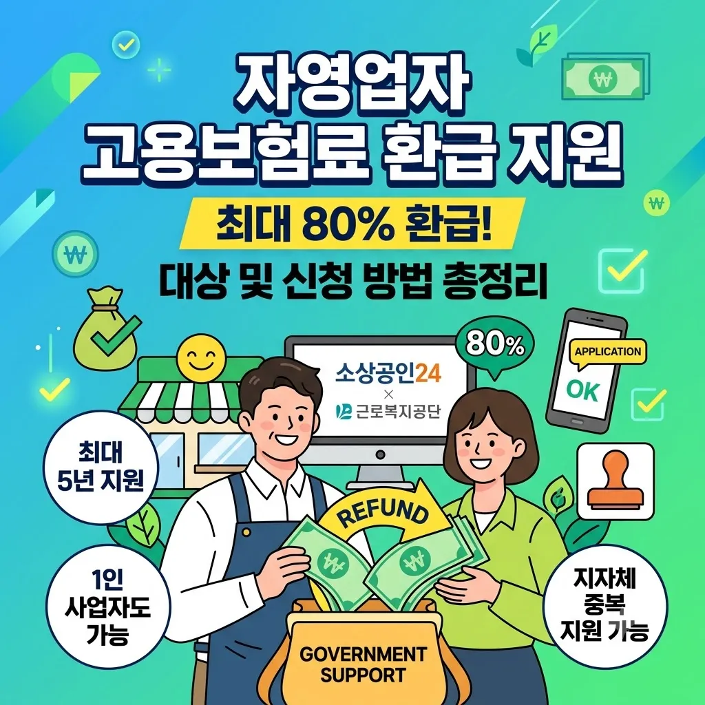자영업자 고용보험료 환급 지원 대상 및 신청 방법 총정리