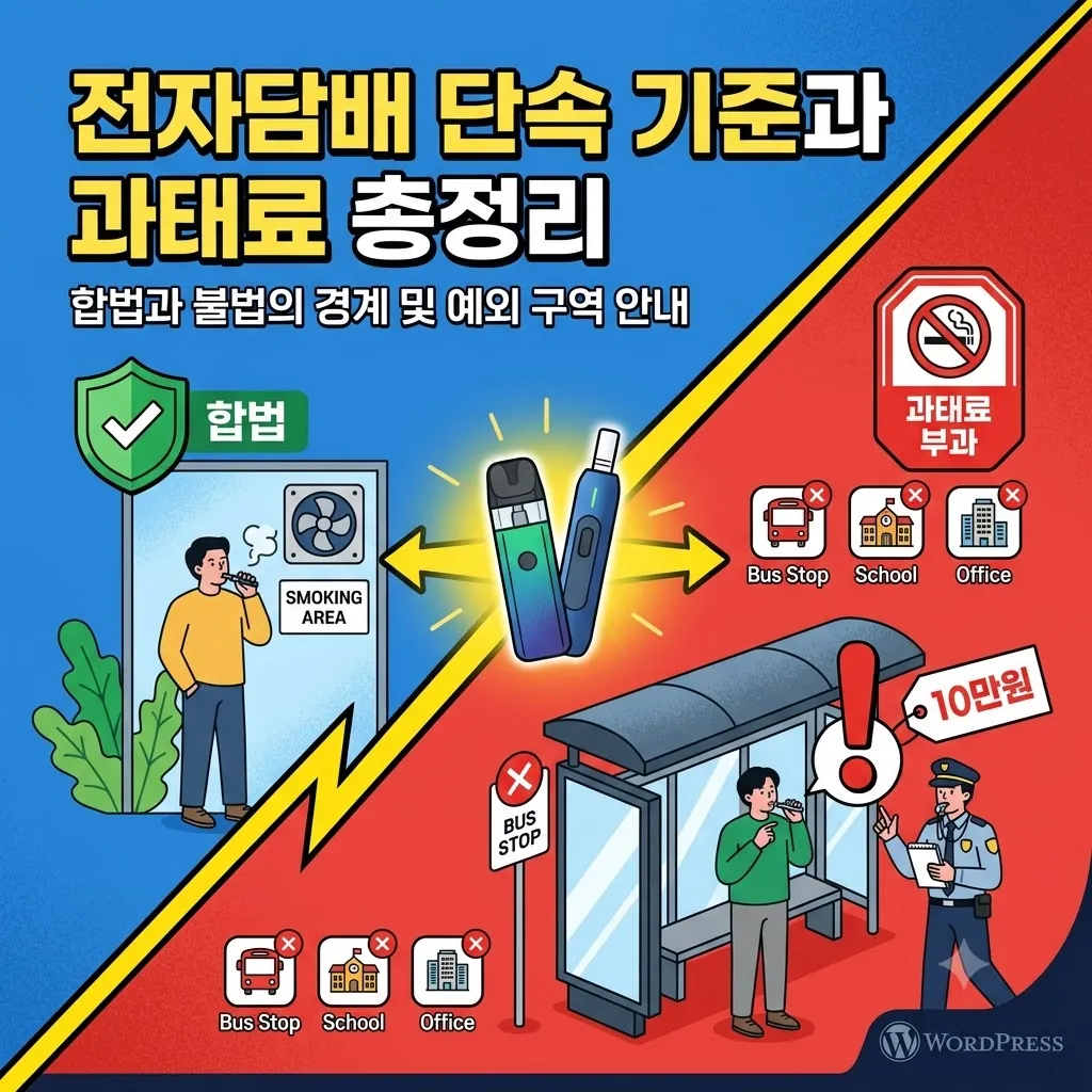 전자담배 단속 기준과 전자담배 단속 과태료 총정리: 합법과 불법의 경계 및 예외 구역 안내
