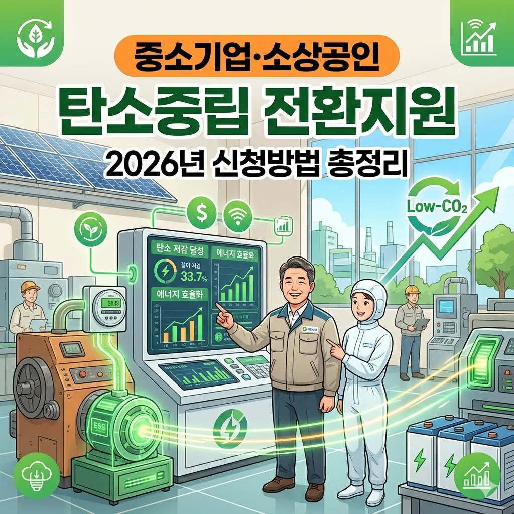 중소기업·소상공인 탄소중립 전환지원 대상 및 2026년 신청방법 총정리