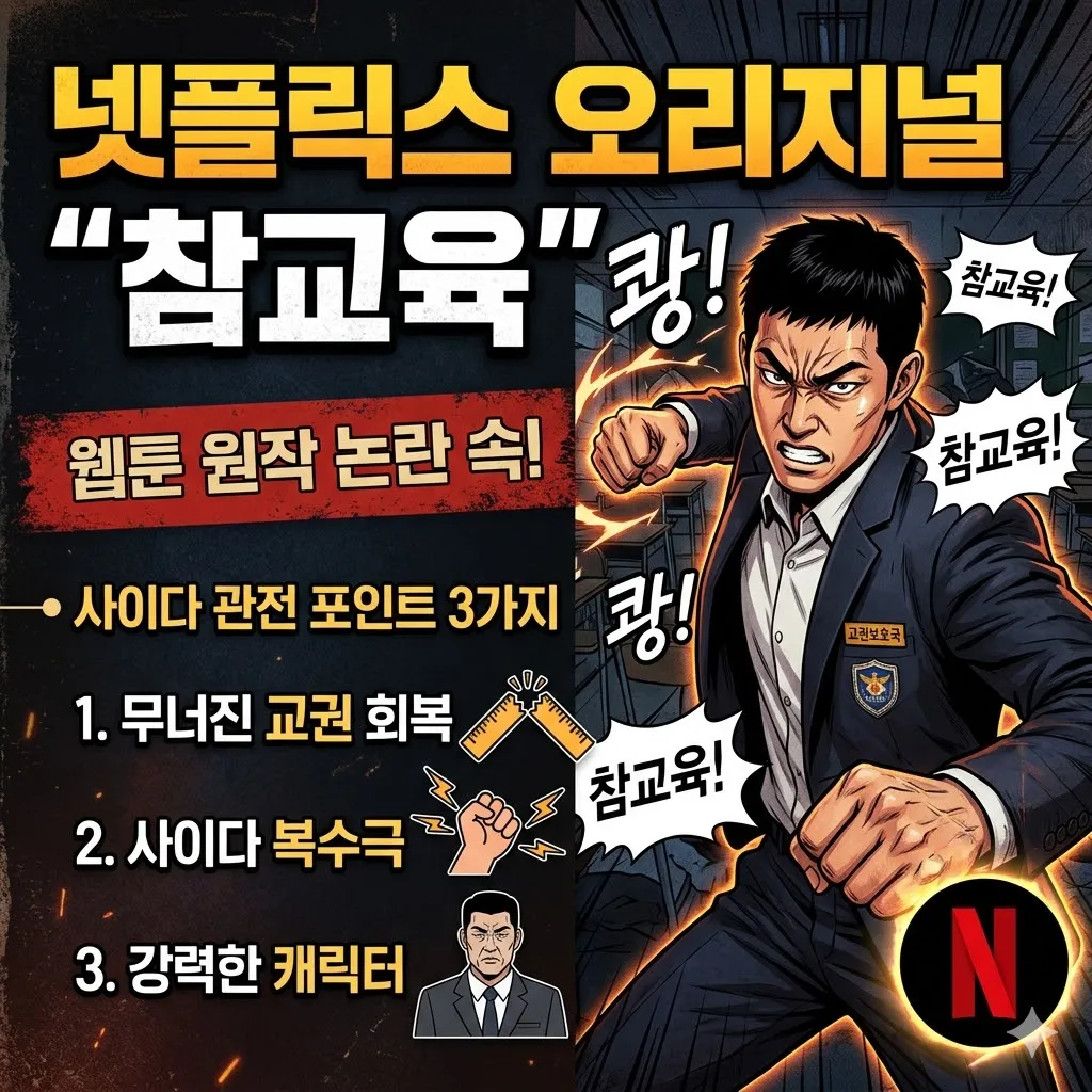 참교육 넷플릭스 드라마 참교육 웹툰 원작 논란 속 사이다 관전 포인트 3가지