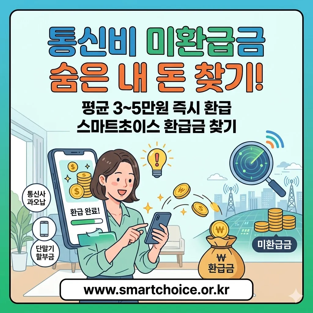 통신비 미환급금 조회 신청 방법 스마트초이스 환급금 찾기