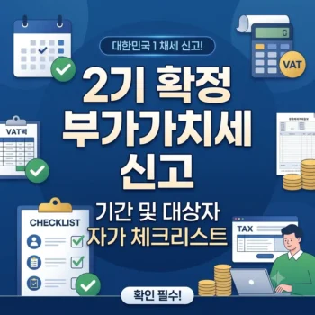2기 확정 부가가치세 신고 기간 및 대상자 자가 체크리스트