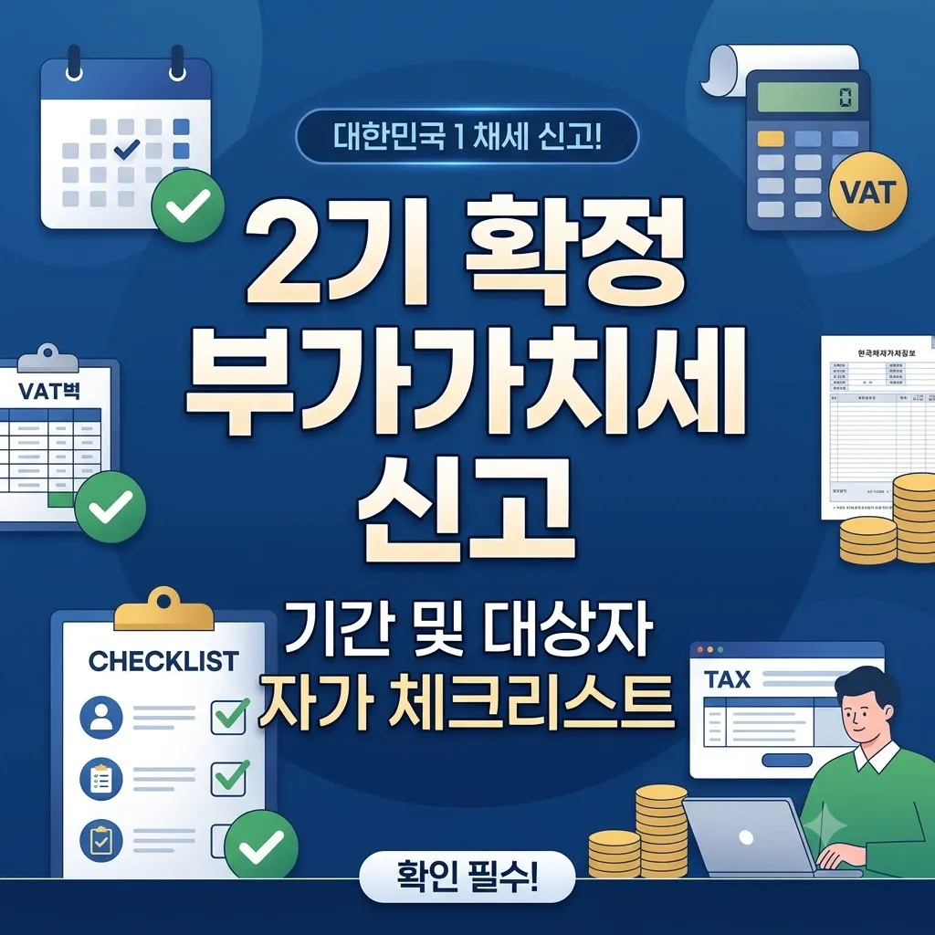 2기 확정 부가가치세 신고 기간 및 대상자 자가 체크리스트