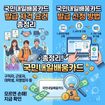 국민내일배움카드 발급 신청 방법 및 국민내일배움카드 발급 자격 요건 총정리