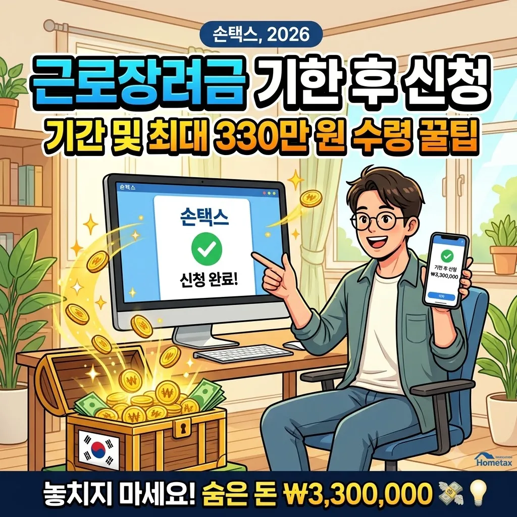 근로장려금 기한 후 신청 기간 및 최대 330만 원 수령 근로장려금 기한 후 신청 방법