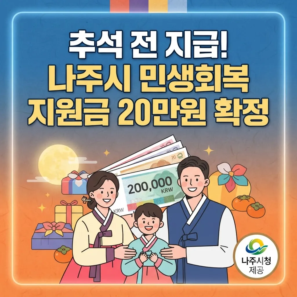 나주시 민생회복 지원금 20만원 놓치지 마세요, 나주시 민생회복 지원금 지급 일정과 대상 총정리