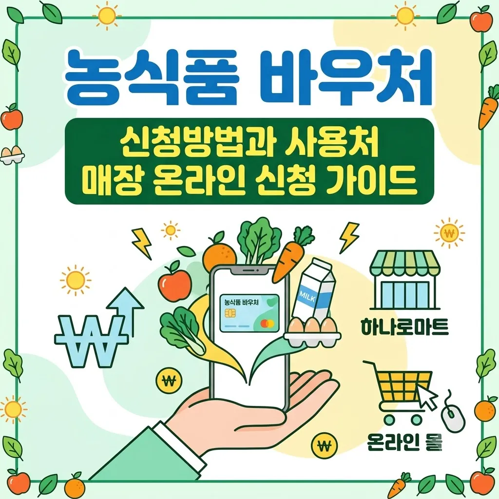 농식품 바우처 신청방법과 농식품 바우처 사용처 매장 온라인 신청 가이드