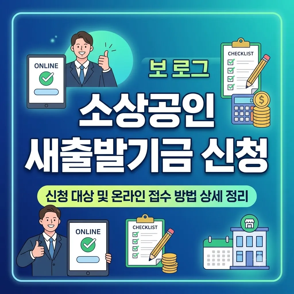 소상공인 새출발기금 신청 대상 및 온라인 접수 방법 상세 정리