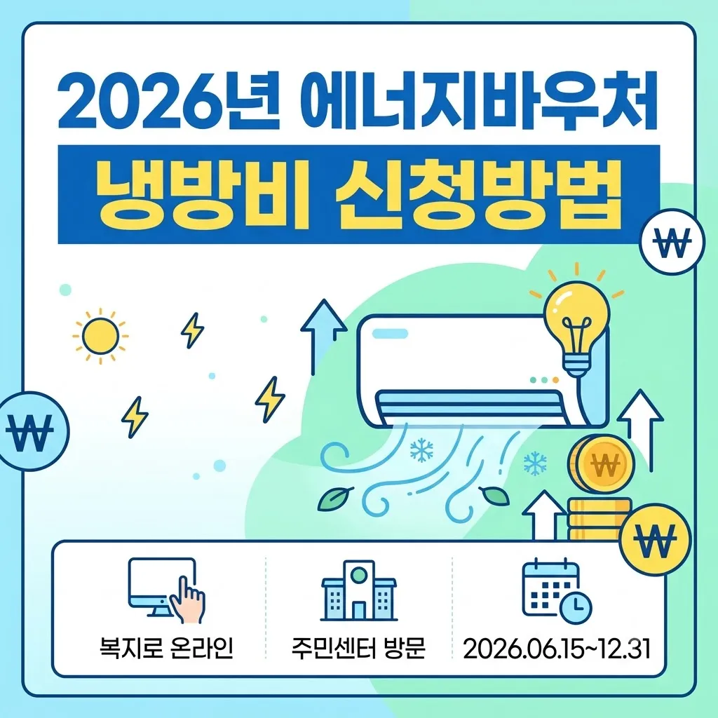 에너지바우처 냉방비 신청방법 및 에너지바우처 지원 금액 총정리
