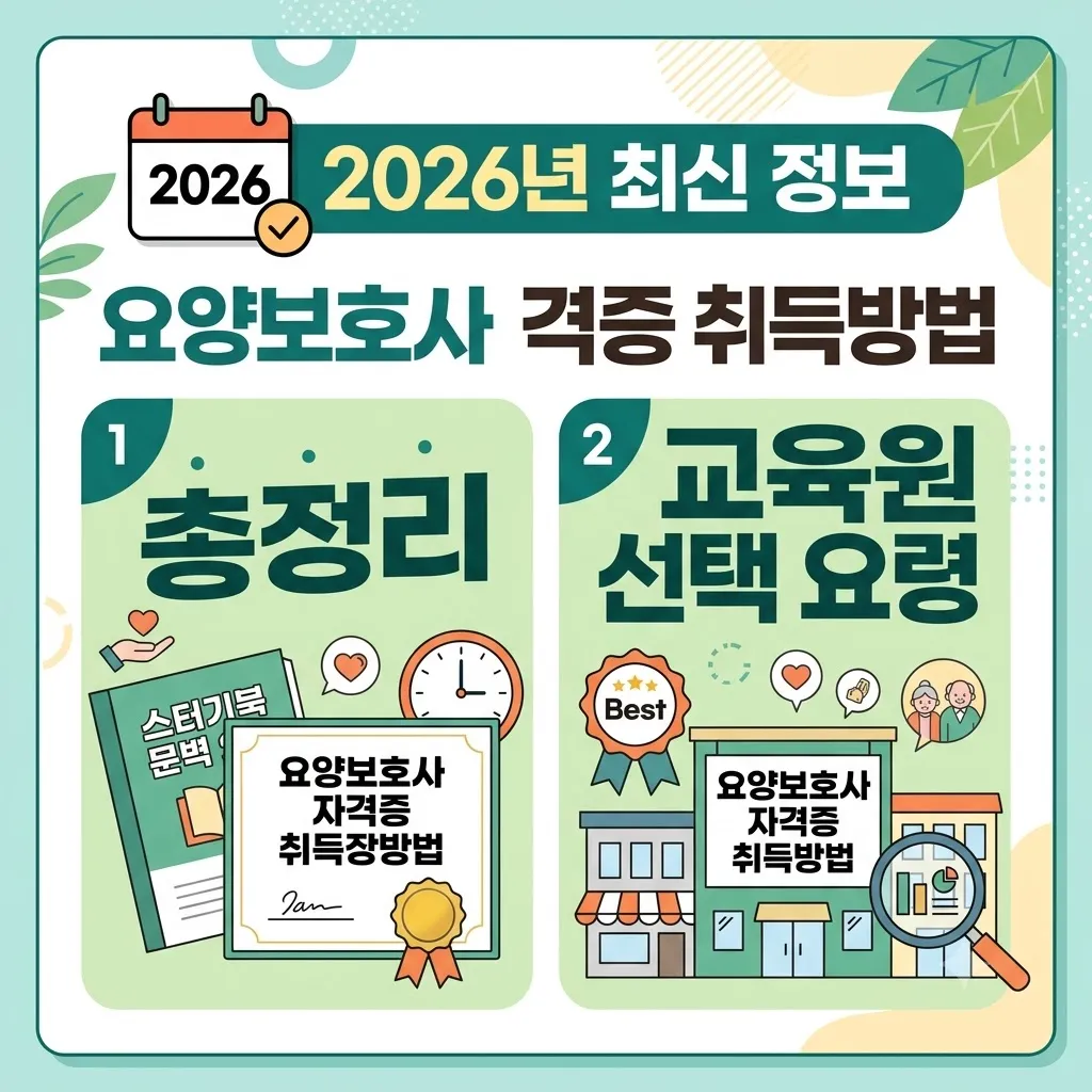 요양보호사 자격증 취득방법 총정리 및 실패 없는 요양보호사 자격증 취득방법 교육원 선택 요령