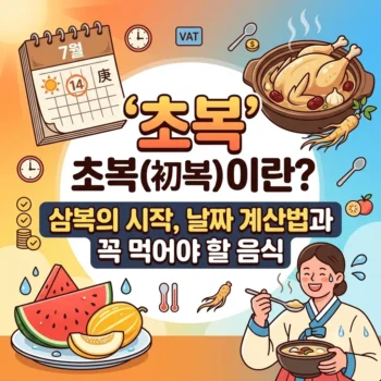초복 이란? 삼복의 시작, 초복 날짜 계산법과 꼭 먹어야 할 초복 음식