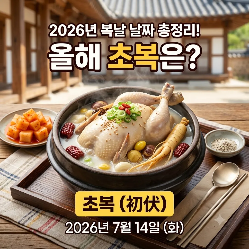 초복 중복 말복 날짜 총정리, 올해 초복 맞이 초복 삼계탕 먹는 날은 언제일까? 초복 완전 정복!
