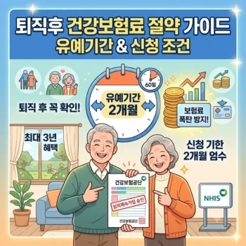 퇴직후 건강보험료 유예기간 및 퇴직후 건강보험료 신청 조건 총정리