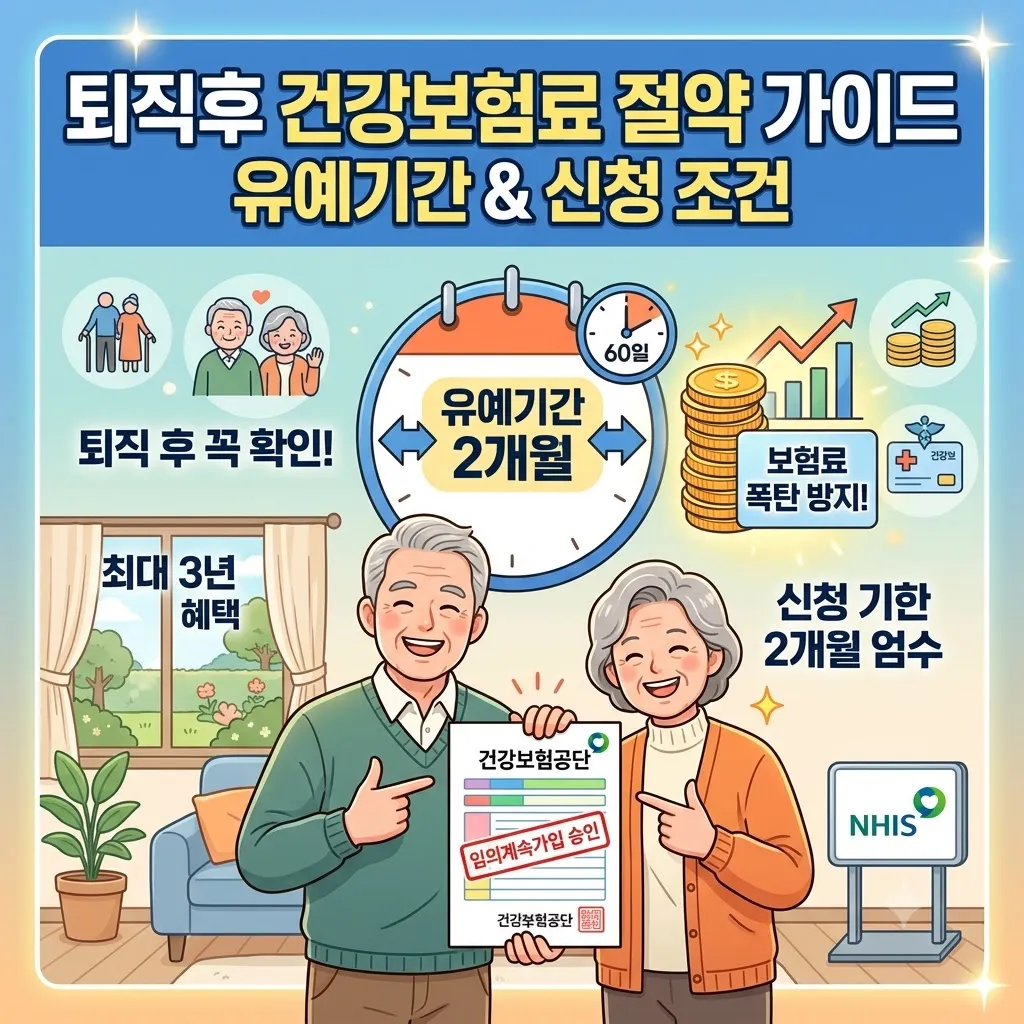 퇴직후 건강보험료 유예기간 및 퇴직후 건강보험료 신청 조건 총정리