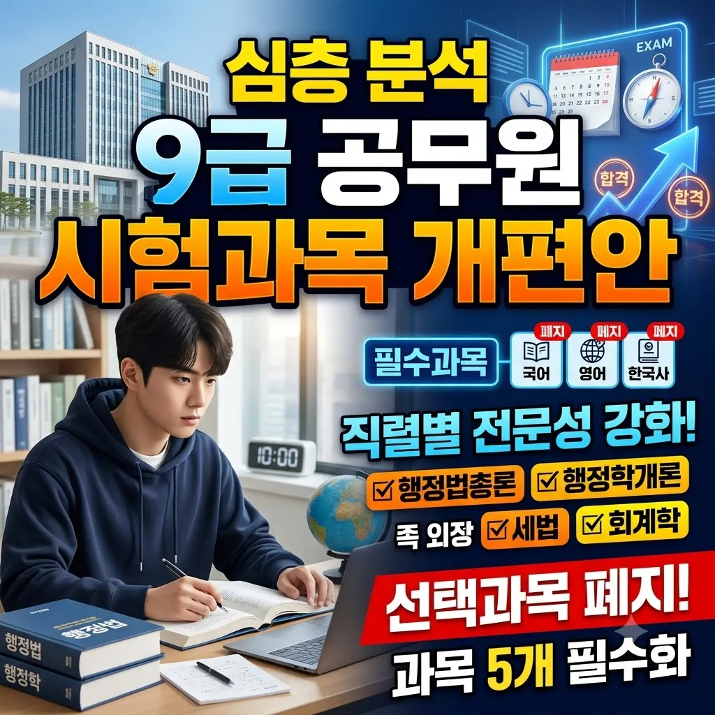 9급 공무원 시험과목 개편안 심층 분석