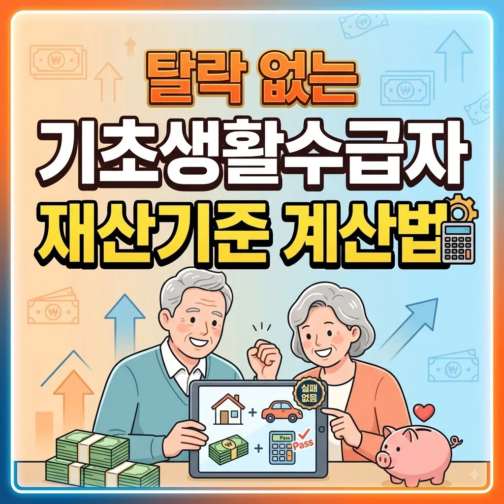 기초생활수급자 재산기준 예금 500만 원 공제와 자동차 환산율 탈락 없는 기초생활수급자 재산기준 계산법