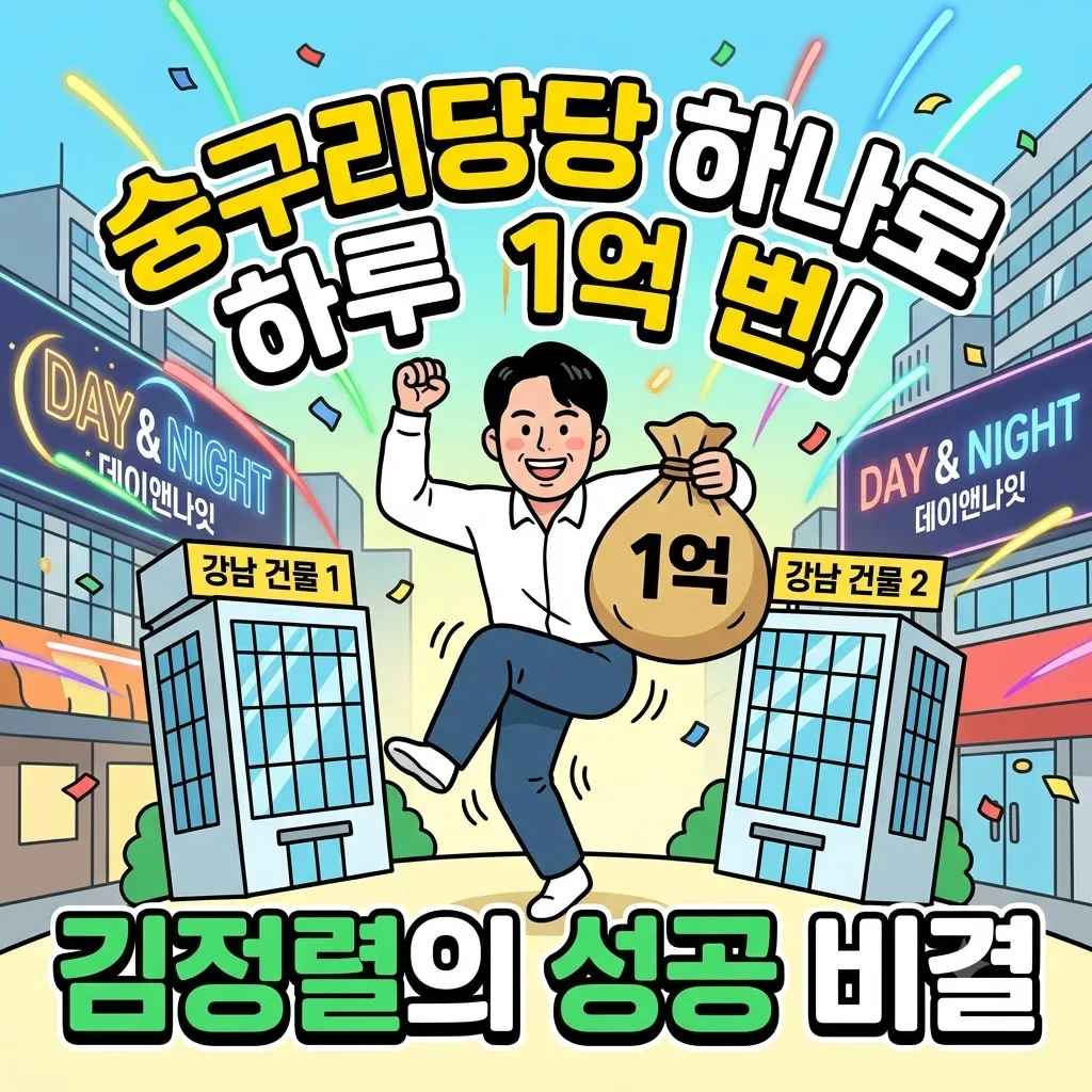 김정렬 개그맨 숭구리당당 하나로 하루 1억 번 김정렬 개그맨의 강남 건물주 성공 비결