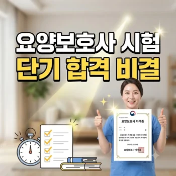 요양보호사 시험 단기 합격 비결 2주 만에 요양보호사 시험 60점 넘기는 핵심 공략법