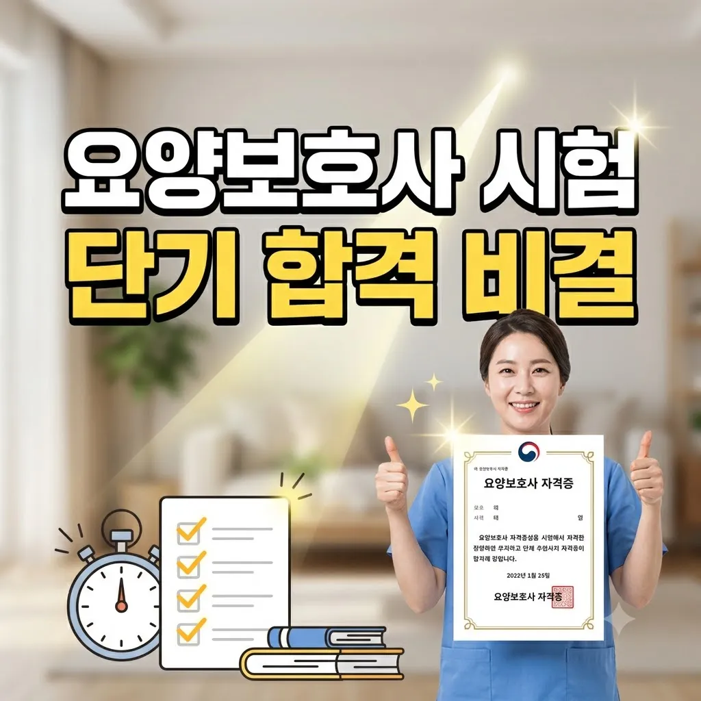 요양보호사 시험 단기 합격 비결 2주 만에 요양보호사 시험 60점 넘기는 핵심 공략법