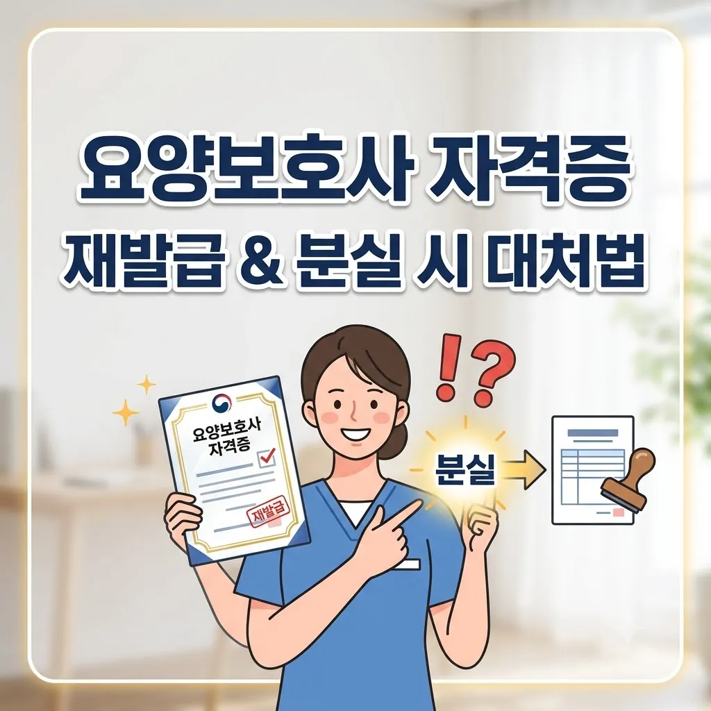 요양보호사 자격증 재발급 분실 시 대처법 온라인 정부24 요양보호사 자격증 재발급 신청 및 수수료