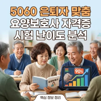 요양보호사 자격증 취득 기간 총정리 5060 은퇴자 맞춤 요양보호사 자격증 시험 난이도 분석