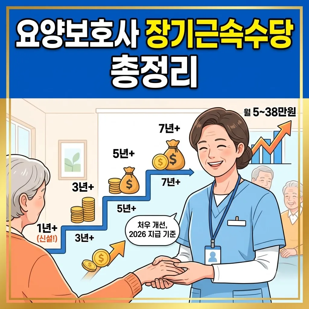 요양보호사 장기근속수당 총정리 3년 이상 근무 시 요양보호사 장기근속수당 매달 챙기는 방법
