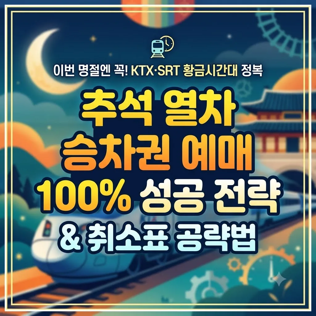 추석 기차표 예매 일정 노선별 오픈 시간과 추석 기차표 예매 일정 사전 준비 꿀팁