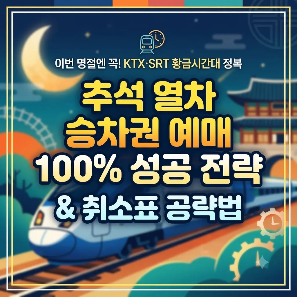 추석 열차 승차권 예매 100 성공 전략과 추석 열차 승차권 예매 취소표 공략법