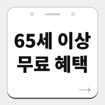 65세 이상 무료 혜택