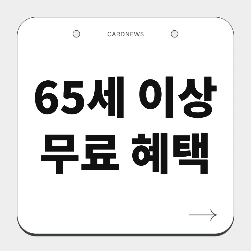 65세 이상 무료 혜택