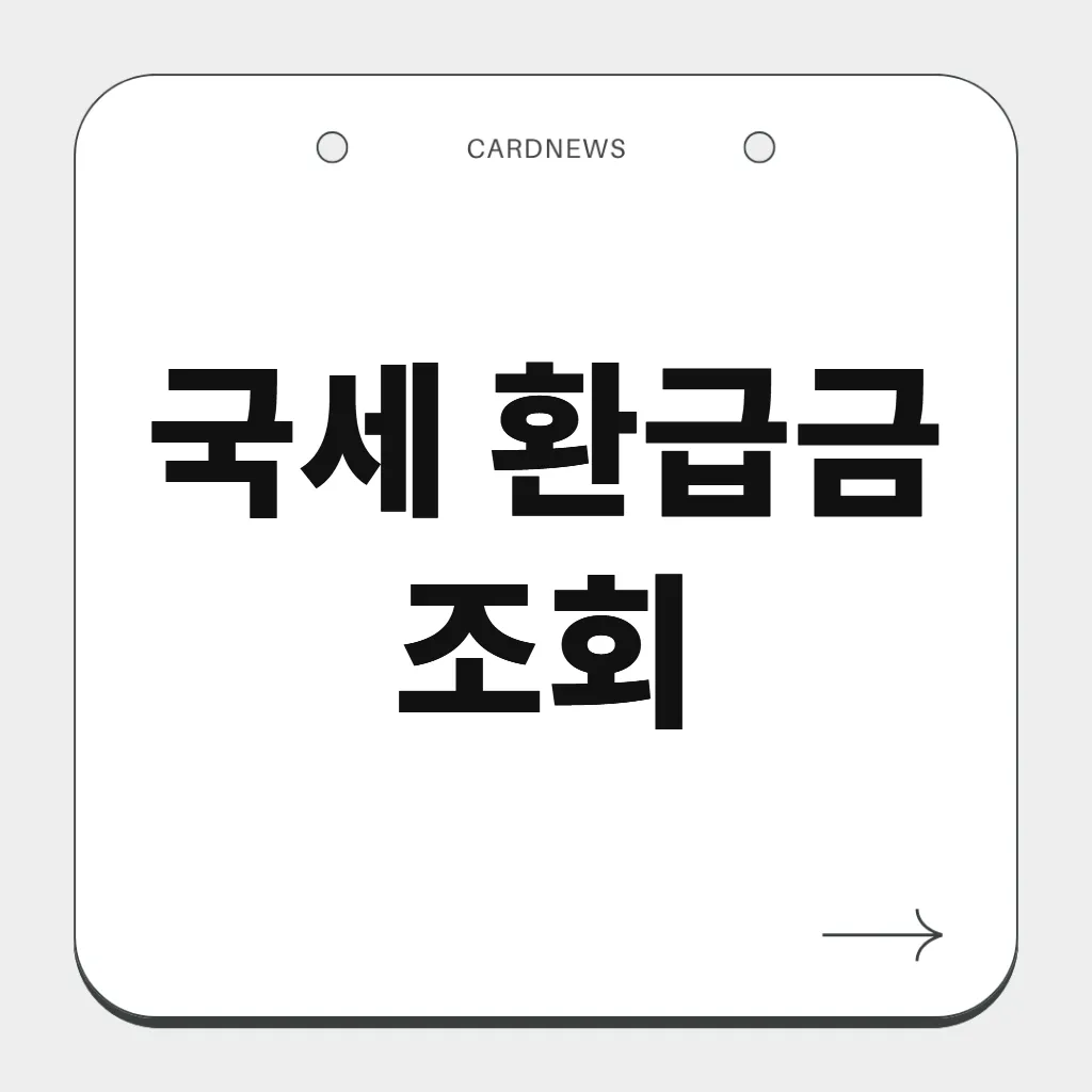 국세 환급금 조회