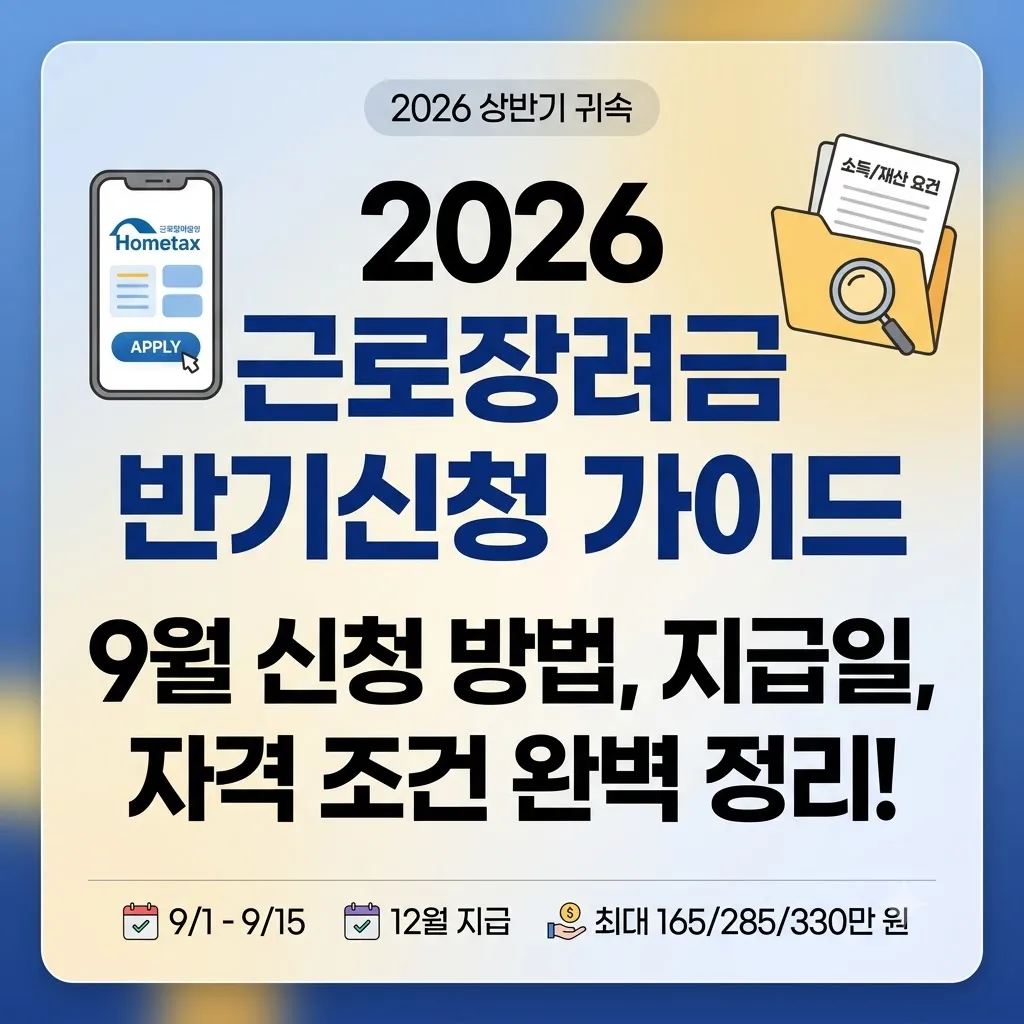 근로장려금 반기신청 방법