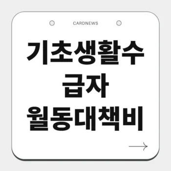 기초생활수급자 월동대책비