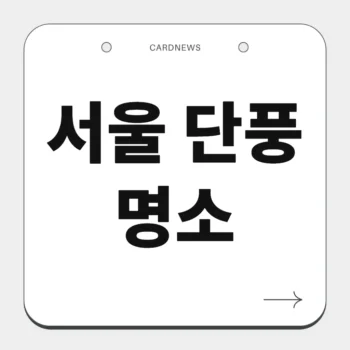 서울 단풍 명소