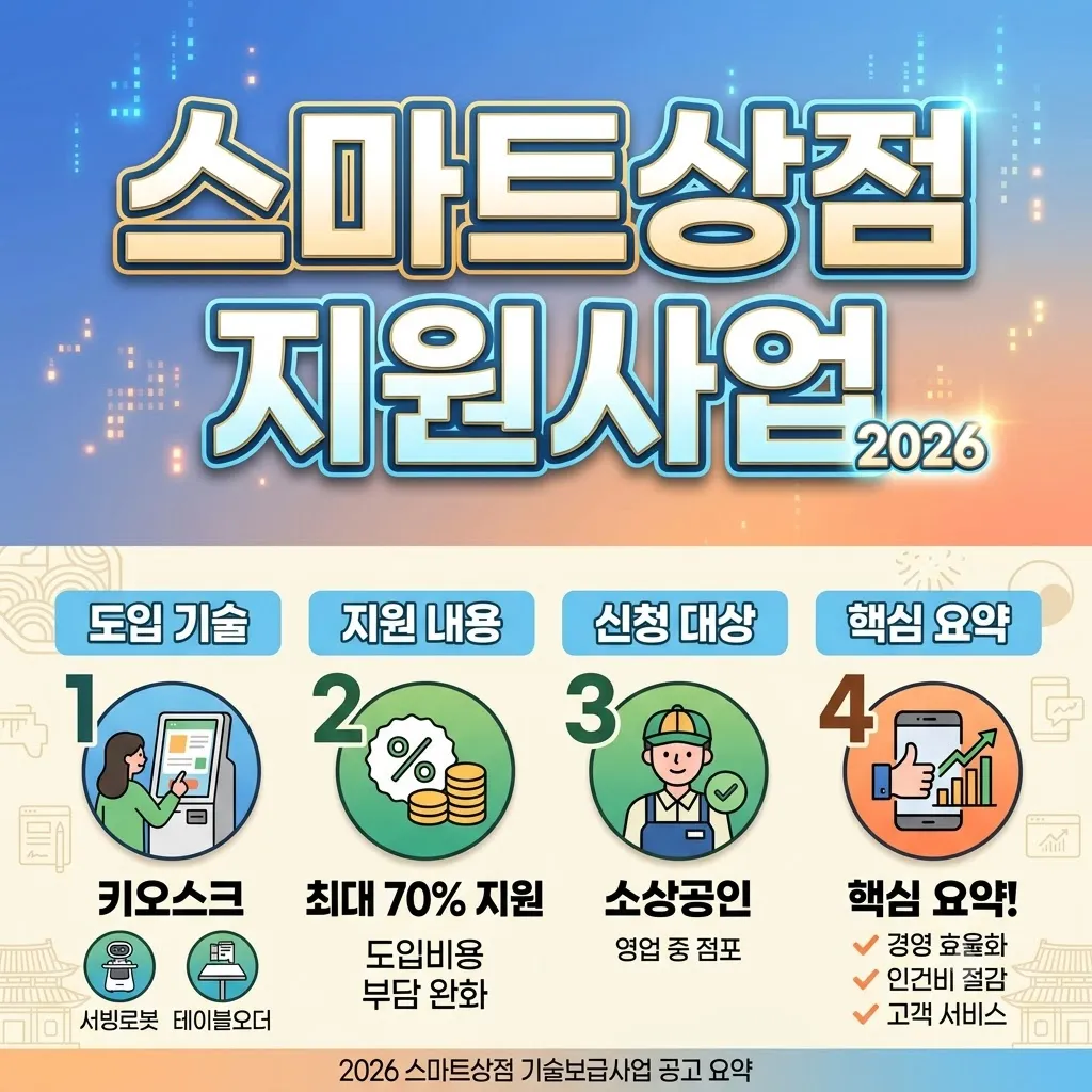 스마트상점 지원사업 2026년 2차 신청 자격과 최대 700만원 지원 혜택 총정리