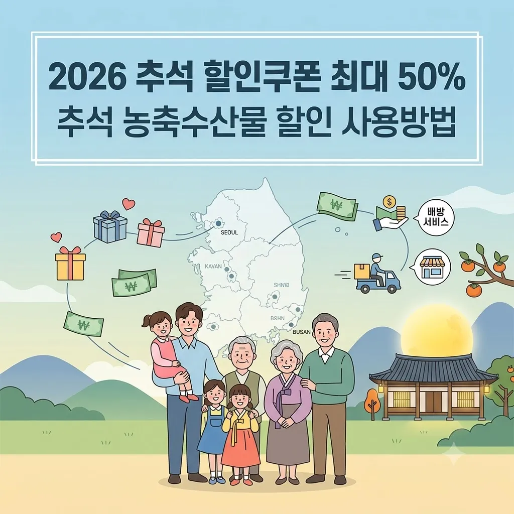 추석 농축수산물 할인 2026년 50 쿠폰 발급 및 사용방법 총정리