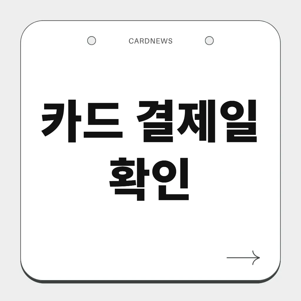 카드 결제일 확인