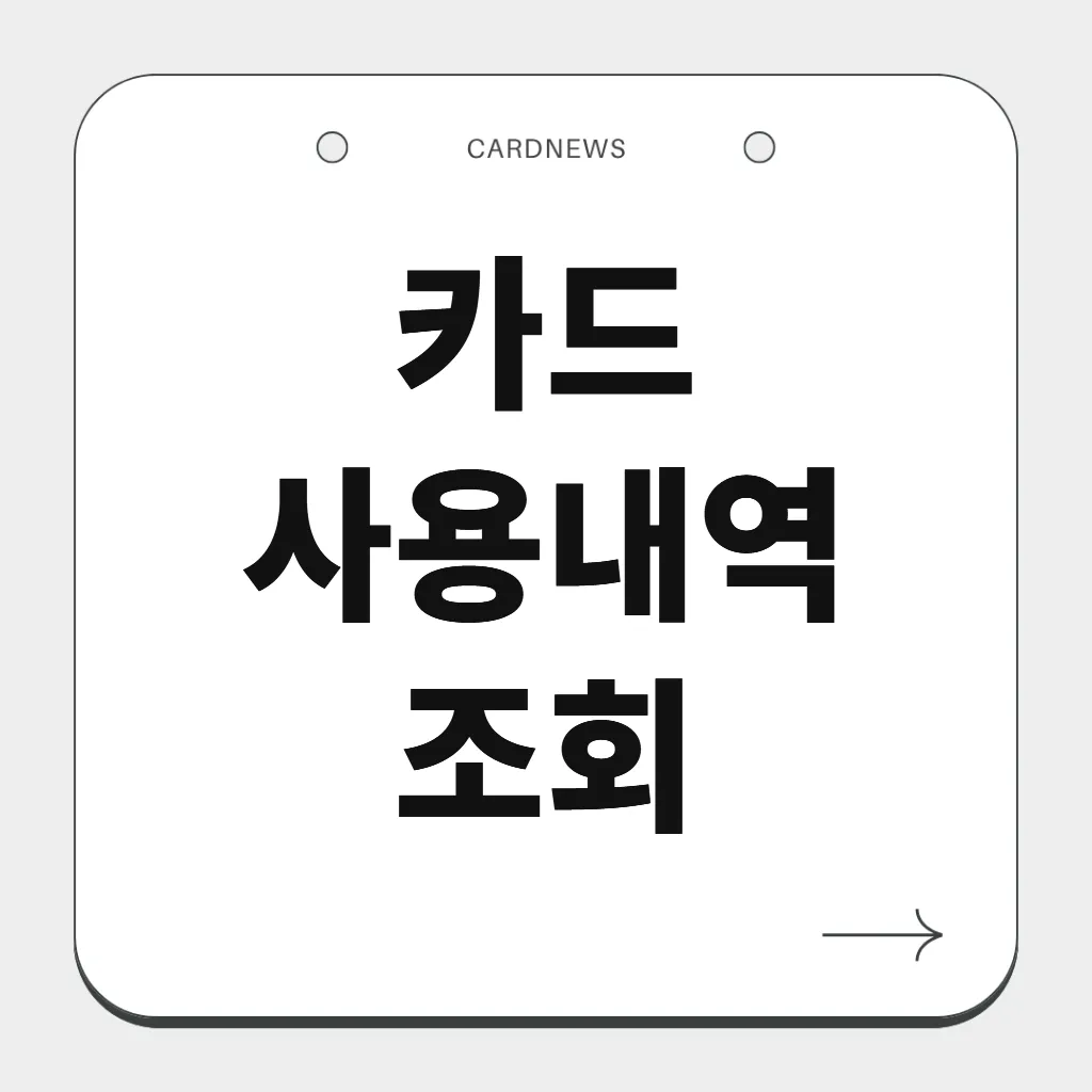 카드 사용내역 조회