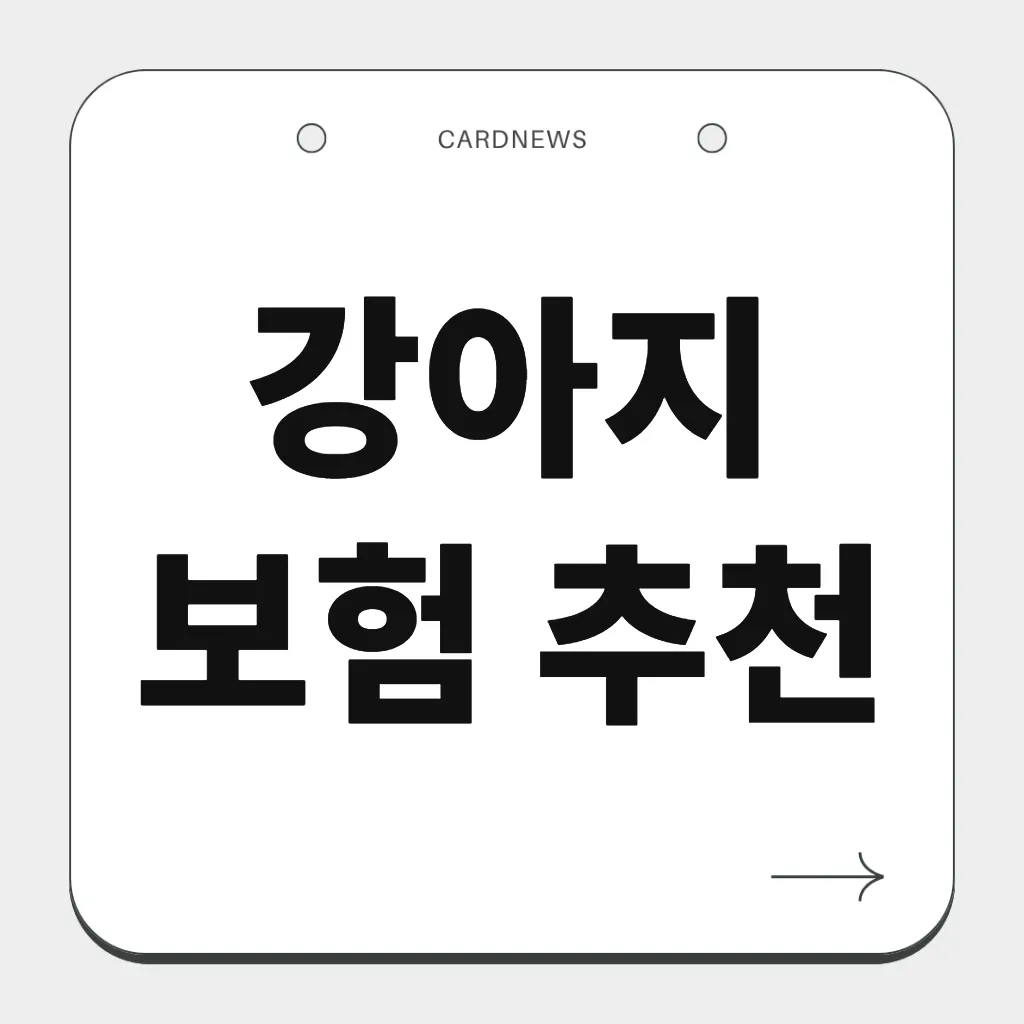 강아지 보험 추천