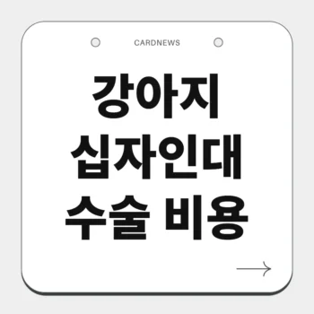 강아지 십자인대 수술 비용