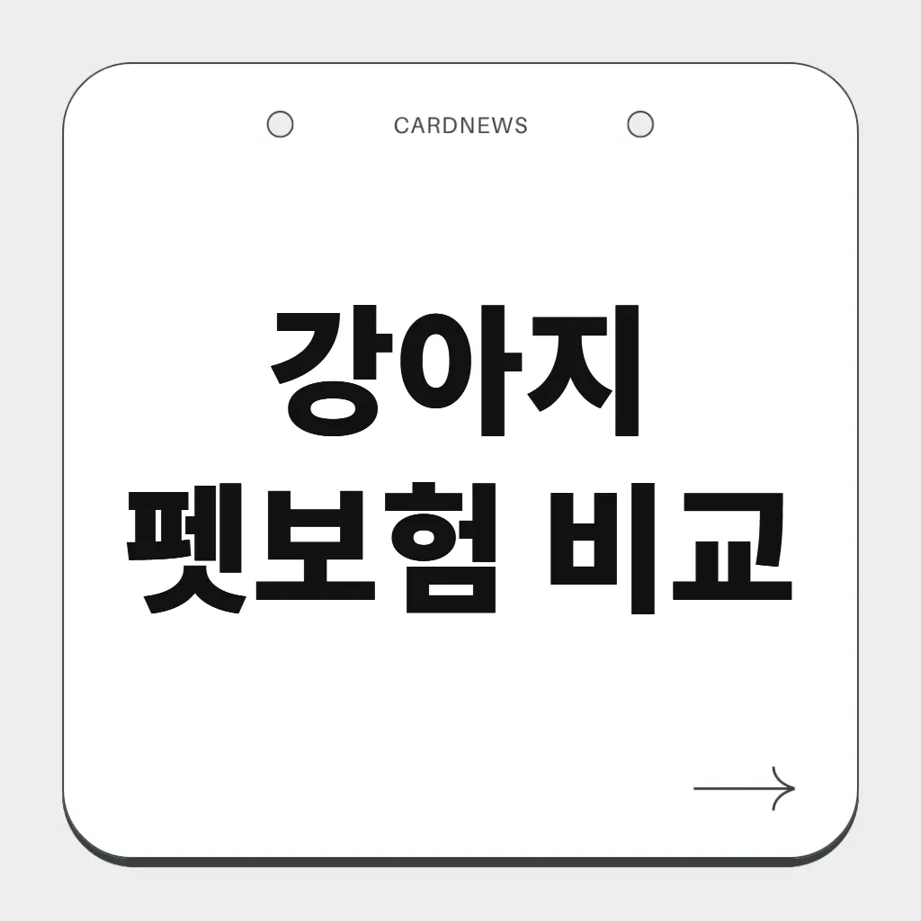 강아지 펫보험 비교