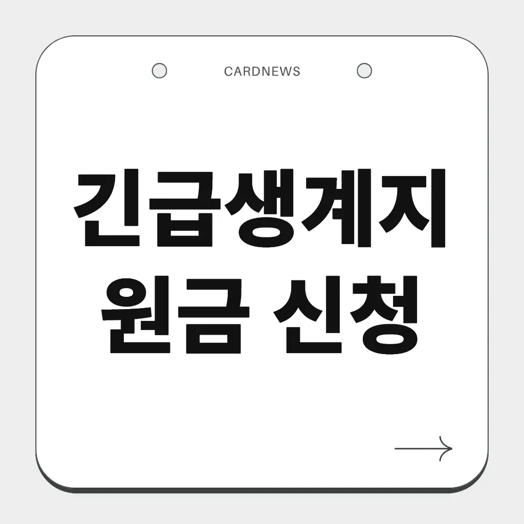 긴급생계지원금 신청